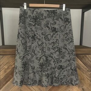 Vintage Ann Taylor Wool Blend A-Line Floral Skirt Sz 12